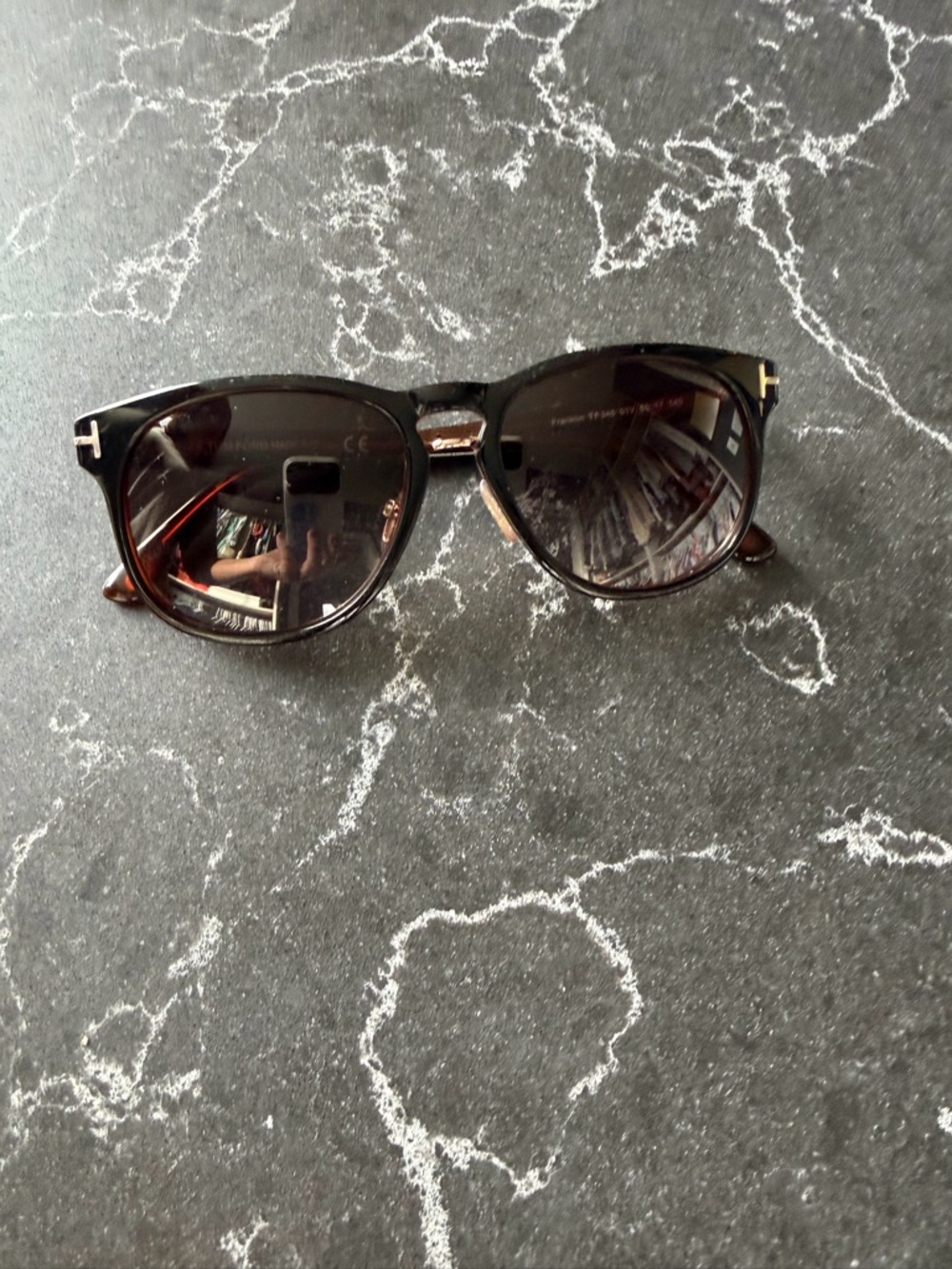 Tom Ford Dark Tortoiseshell Sunglasses with Brown Lenses